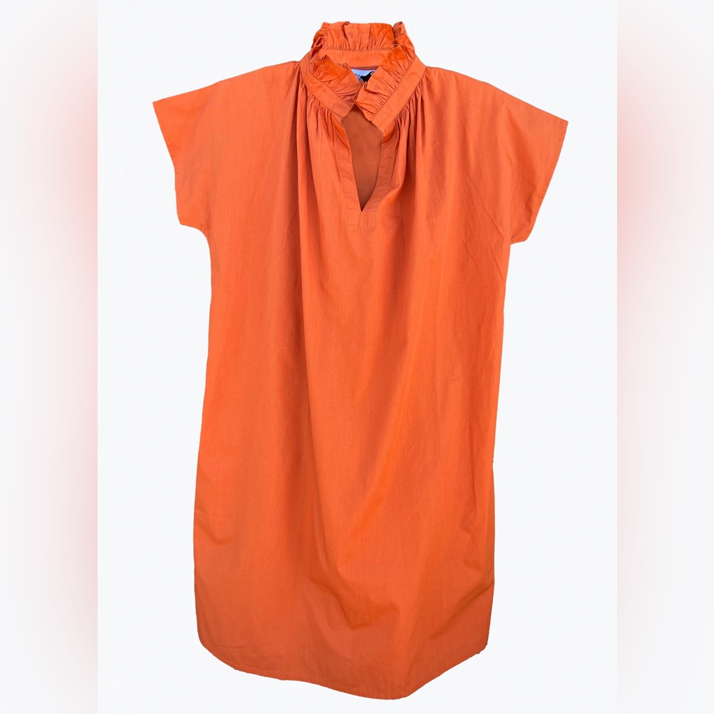 Never A Wallflower Orange Ruffle Dress